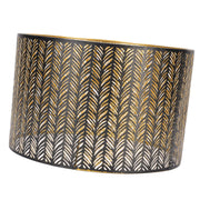 Metal Lampshade E14 E27 Iron Cylinder Shape Hollow Out Leaf Decorative Lamp Shade for Table Wall Ceiling Lamp Black and Gold