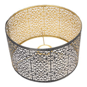 Metal Lampshade E14 E27 Iron Hollow Out Modern Decorative Cylinder Lamp Shade for Table Wall Ceiling Lamp Black and Gold