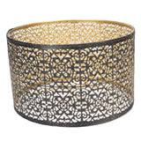 Metal Lampshade E14 E27 Iron Hollow Out Modern Decorative Cylinder Lamp Shade for Table Wall Ceiling Lamp Black and Gold