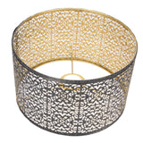 Metal Lampshade E14 E27 Iron Hollow Out Modern Decorative Cylinder Lamp Shade for Table Wall Ceiling Lamp Black and Gold