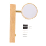 Rotating Stone Wall Sconce with Switch LED Warm Light Adjustable Angle Rustic Industrial Wall Lamp for Bedside Reading Original Wood Color In Australia - Darrahopens