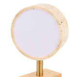 Rotating Stone Wall Sconce with Switch LED Warm Light Adjustable Angle Rustic Industrial Wall Lamp for Bedside Reading Original Wood Color In Australia - Darrahopens