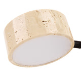 Rotating Stone Wall Sconce with Switch LED Warm Light Adjustable Angle Rustic Industrial Wall Lamp for Bedside Reading Walnut Color In Australia - Darrahopens