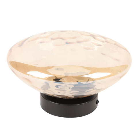 Modern Minimalist Wall Sconce 3000K Warm Light Glass Iron Corrugated Projection Round Indoor Wall Lamp for Bedroom Living Room Hallway Antique Bronze In Australia - Darrahopens