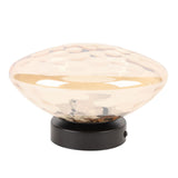 Modern Minimalist Wall Sconce 3000K Warm Light Glass Iron Corrugated Projection Round Indoor Wall Lamp for Bedroom Living Room Hallway Antique Bronze