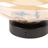 Modern Minimalist Wall Sconce 3000K Warm Light Glass Iron Corrugated Projection Round Indoor Wall Lamp for Bedroom Living Room Hallway Antique Bronze