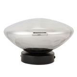 Modern Minimalist Wall Sconce 3000K Warm Light Glass Iron Corrugated Projection Round Indoor Wall Lamp for Bedroom Living Room Hallway Smoke Gray