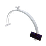 Half Moon Nail Desk Lamp with Phone Holder 28in 40W LED Arch Nail Tech Light for Makeup Salon with 3 Color Temperature White EU Plug