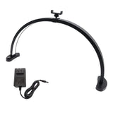 LED Desk Half Moon Light Black 3 Color Modes 10 Brightness Levels 28 Inch Professional Nail Desk Lamp with Phone Holder for Salon US Plug