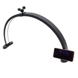 LED Desk Half Moon Light Black 3 Color Modes 10 Brightness Levels 28 Inch Professional Nail Desk Lamp with Phone Holder for Salon US Plug