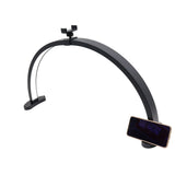 LED Desk Half Moon Light Black 3 Color Modes 10 Brightness Levels 28 Inch Professional Nail Desk Lamp with Phone Holder for Salon UK Plug