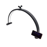 LED Desk Half Moon Light Black 3 Color Modes 10 Brightness Levels 28 Inch Professional Nail Desk Lamp with Phone Holder for Salon UK Plug