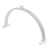 28 Inch LED Nail Table Lamp with Phone Stand Rhinestone Decor Foldable Arch Half Moon Desk Light for Manicure Salon White EU Plug