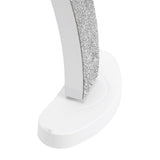 28 Inch LED Nail Table Lamp with Phone Stand Rhinestone Decor Foldable Arch Half Moon Desk Light for Manicure Salon White EU Plug