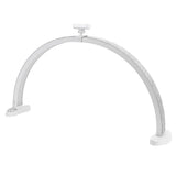 28 Inch LED Nail Table Lamp with Phone Stand Rhinestone Decor Foldable Arch Half Moon Desk Light for Manicure Salon White EU Plug