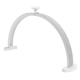 28 Inch LED Nail Table Lamp with Phone Stand Rhinestone Decor Foldable Arch Half Moon Desk Light for Manicure Salon White GB Plug