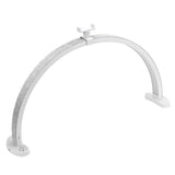 28 Inch LED Nail Table Lamp with Phone Stand Rhinestone Decor Foldable Arch Half Moon Desk Light for Manicure Salon White GB Plug
