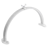 28 Inch LED Nail Table Lamp with Phone Stand Rhinestone Decor Foldable Arch Half Moon Desk Light for Manicure Salon White GB Plug