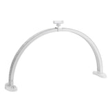 28 Inch LED Nail Table Lamp with Phone Stand Rhinestone Decor Foldable Arch Half Moon Desk Light for Manicure Salon White GB Plug