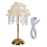 Nordic Bedside Lamp USB Rechargeable Cute Romantic Ribbon Decor Nightstand for Girls Women Bedroom Desk In Australia - Darrahopens
