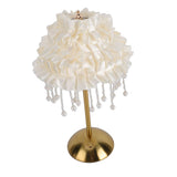 Nordic Bedside Lamp USB Rechargeable Cute Romantic Ribbon Decor Nightstand for Girls Women Bedroom Desk