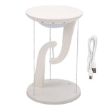 Floating Desk Lamp Round Creative USB Levitating Table Lamp with Wireless Charging for Bedroom Bedside Night Light Ornament In Australia - Darrahopens