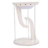 Floating Desk Lamp Round Creative USB Levitating Table Lamp with Wireless Charging for Bedroom Bedside Night Light Ornament