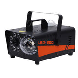 600W Fog Machine with Disco Ball LED Lights Auto Spray Wireless Remote Control Smoke Machine for Stage Party US Plug 110V