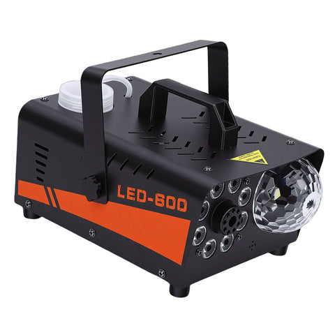 600W Fog Machine with Disco Ball LED Lights Auto Spray Wireless Remote Control Smoke Machine for Stage Party EU Plug 220V