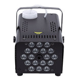 Fog Machine 500W 18 LED Lights Smoke Machine Wireless Wired Remote Control for Parties Stages Weddings US Plug 110V