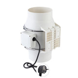 High Efficiency Inline Duct Fan Air Extractor Bathroom Kitchen Ventilation System 80W