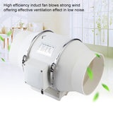 High Efficiency Inline Duct Fan Air Extractor Bathroom Kitchen Ventilation System 80W