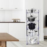 5 Tiers Home Kitchen Pans Pots Storage Rack Durable Metal Wire Shelving Organizer In Australia - Darrahopens