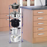 5 Tiers Home Kitchen Pans Pots Storage Rack Durable Metal Wire Shelving Organizer In Australia - Darrahopens