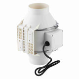 High Efficiency Inline Duct Fan Air Extractor Bathroom Kitchen Ventilation System 40W