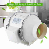 High Efficiency Inline Duct Fan Air Extractor Bathroom Kitchen Ventilation System 40W