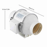 High Efficiency Inline Duct Fan Air Extractor Bathroom Kitchen Ventilation System 40W