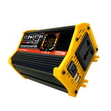 Modified Sine Wave Inverter High Frequency 6000W Peak Power Watt Power Inverter DC 12V to AC 220V Converter Car Power Charger Inverter with 2.1A Dual USB Port Battery Clips Display Screen