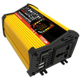 Modified Sine Wave Inverter High Frequency 6000W Peak Power Watt Power Inverter DC 12V to AC 110V Converter Car Power Charger Inverter with 2.1A Dual USB Port Battery Clips Display Screen