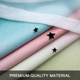Star Curtains Stars Blackout Curtains for Kids Girls Bedroom Living Room Colorful Double Layer Star Window Curtains, 2 Panels (53''W x 108''L，Purple)