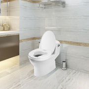 Raised Toilet Seat 300 Lbs Heavy Duty Elevated Toilet Seat with Tightening Clamps Raised Toilet Seats for Most Elongated Toilets (White, 2 Inches)