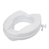 Raised Toilet Seat 300 Lbs Heavy Duty Elevated Toilet Seat with Tightening Clamps Raised Toilet Seats for Most Elongated Toilets (White, 2 Inches)