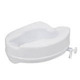 Raised Toilet Seat 300 Lbs Heavy Duty Elevated Toilet Seat with Tightening Clamps Raised Toilet Seats for Most Elongated Toilets (White, 4 Inches)