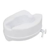 Raised Toilet Seat 300 Lbs Heavy Duty Elevated Toilet Seat with Tightening Clamps Raised Toilet Seats for Most Elongated Toilets (White, 6 Inches)