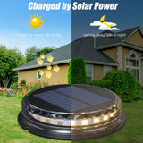 8pcs Solar Ground Lights LED Warm Light Outdoor Solar Disk Lights IP68 Waterproof Underground Lights Solar Garden Lights Landscape Lights for Pathway Yard Deck Patio Walkway