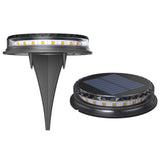8pcs Solar Ground Lights LED Warm Light Outdoor Solar Disk Lights IP68 Waterproof Underground Lights Solar Garden Lights Landscape Lights for Pathway Yard Deck Patio Walkway