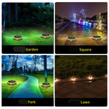 8pcs Solar Ground Lights LED Warm Light Outdoor Solar Disk Lights IP68 Waterproof Underground Lights Solar Garden Lights Landscape Lights for Pathway Yard Deck Patio Walkway