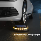 8pcs Solar Ground Lights LED Warm Light Outdoor Solar Disk Lights IP68 Waterproof Underground Lights Solar Garden Lights Landscape Lights for Pathway Yard Deck Patio Walkway