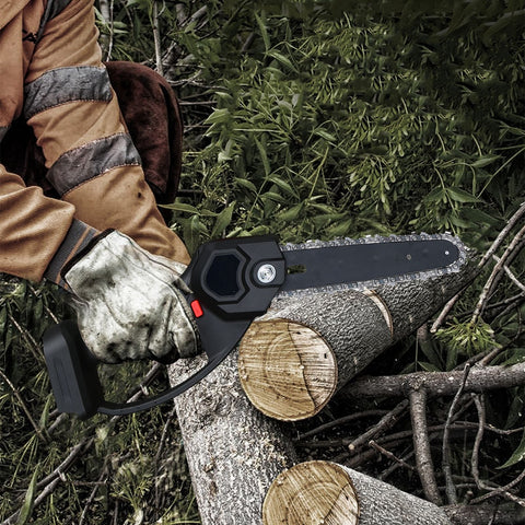 Mini Chainsaw 6 inch Small Electric Chainsaw Cordless Battery Chainsaw with 2* 24V Battery Handheld Chainsaw with 2 Replacement Chains Portable Small Chainsaw In Australia - Darrahopens