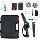 Mini Chainsaw 6 inch Small Electric Chainsaw Cordless Battery Chainsaw with 2* 24V Battery Handheld Chainsaw with 2 Replacement Chains Portable Small Chainsaw In Australia - Darrahopens